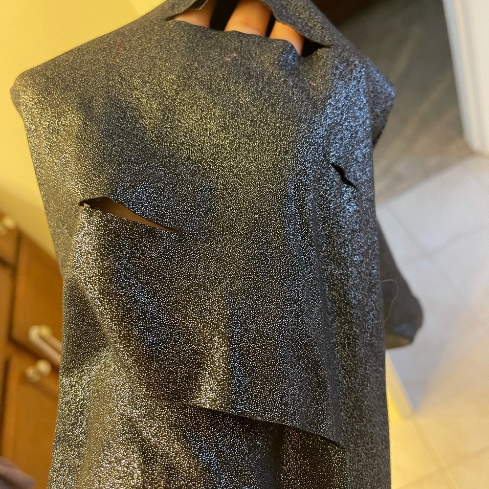 PINK Victoria Secret Shiny Black sparkle leggings large - Picture 4 of 6